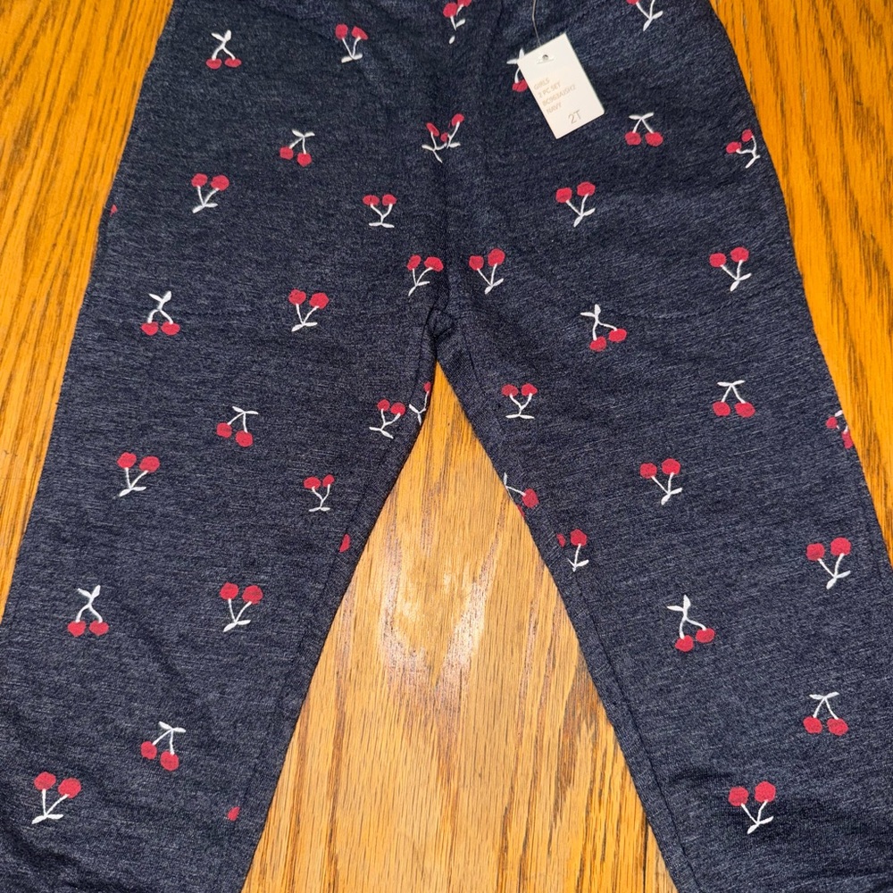 Jessica Simpson Gray and Red Leggings with Playful Pattern
